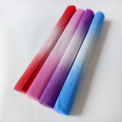dip-dyed coloured crepe paper