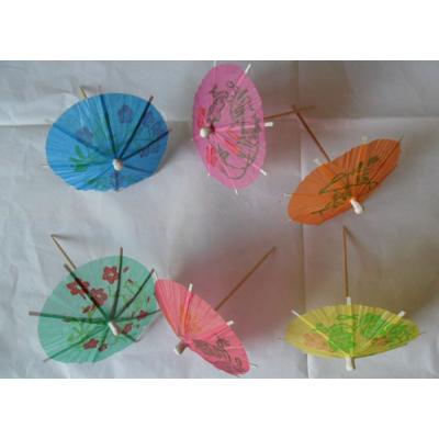 Paper Umbrella wooden toothpicks for Party  Decration