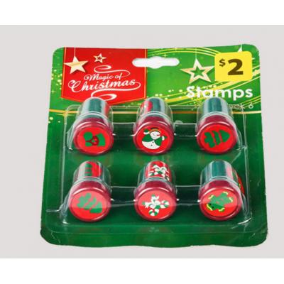 6pcs Kid Christmas Self Inking Stamps