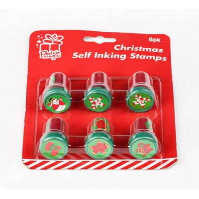 6pcs Red and Green Christmas Kids Stamps