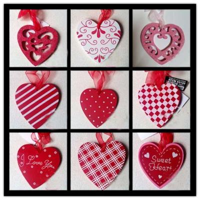 Wooden Heart Shaped Ornament Valentine's Day Gift