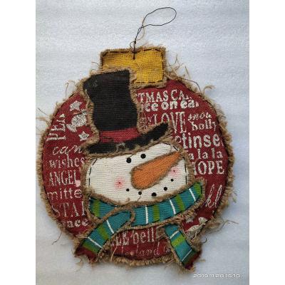 Wooden and cavans Chritmas Ornament-snowman